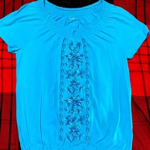 Beautiful blue embroidered top